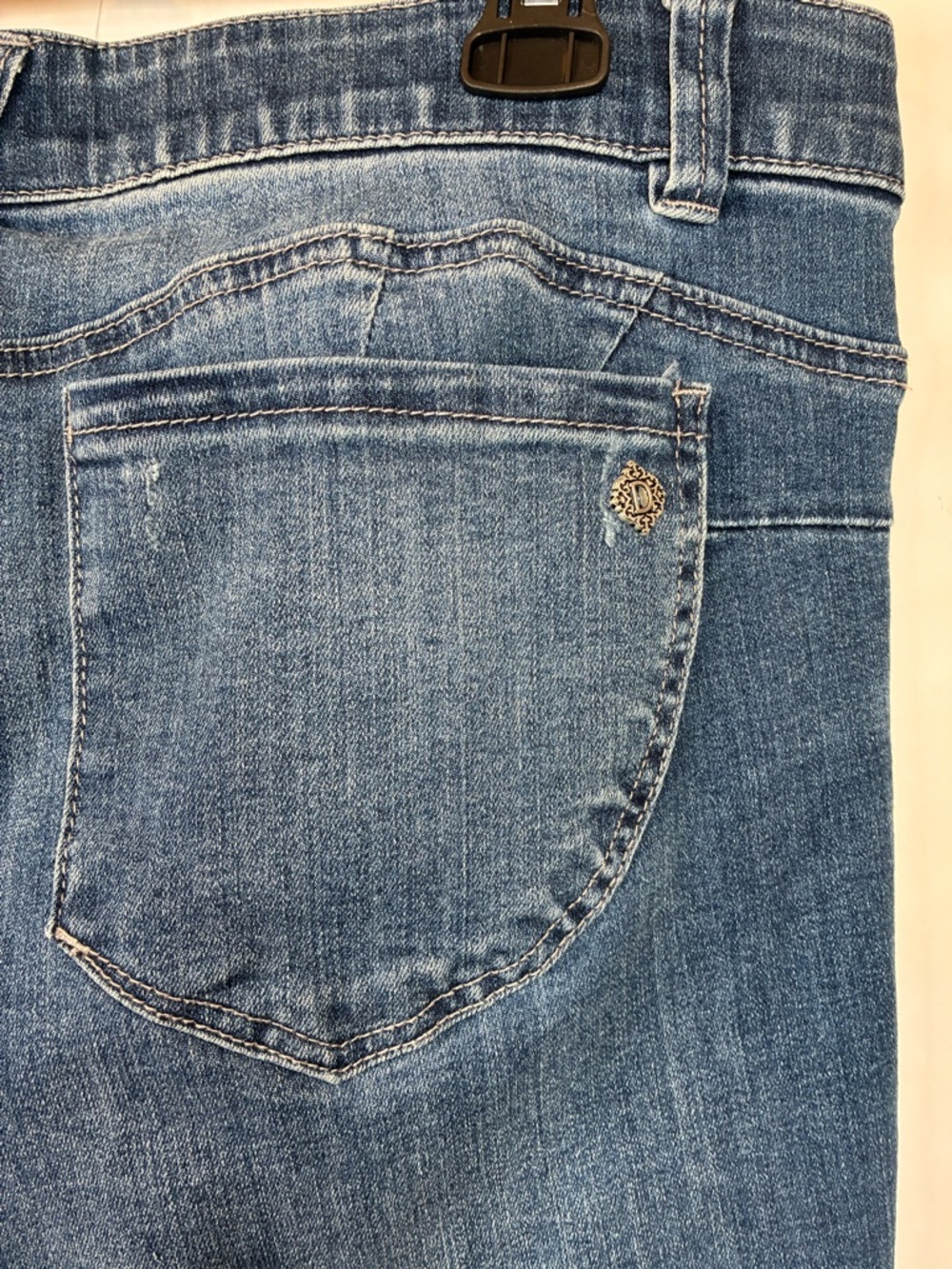 Democracy Ab Technology Denim Shorts Size 16 Blue Mid Rise Stretch - Picture 6 of 7